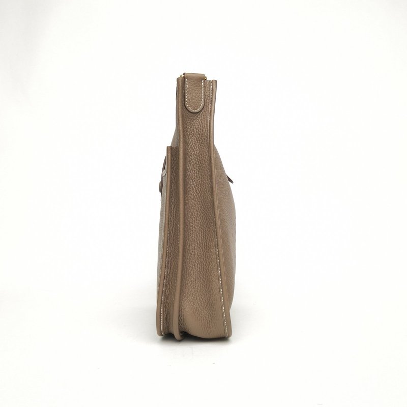 HERMES Evelyne小號2918大象灰TC皮U刻金扣肩背包-3