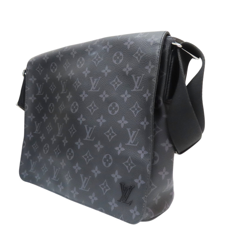 黑色 棋盤格 PVC帆布 District MM 肩背包 (有異味)【LOUIS VUITTON LV 路易威登】 M44001-2