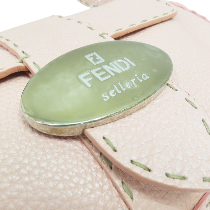 粉色 牛皮 Celeria Mini 肩背包【FENDI 芬迪】 8BR407-13