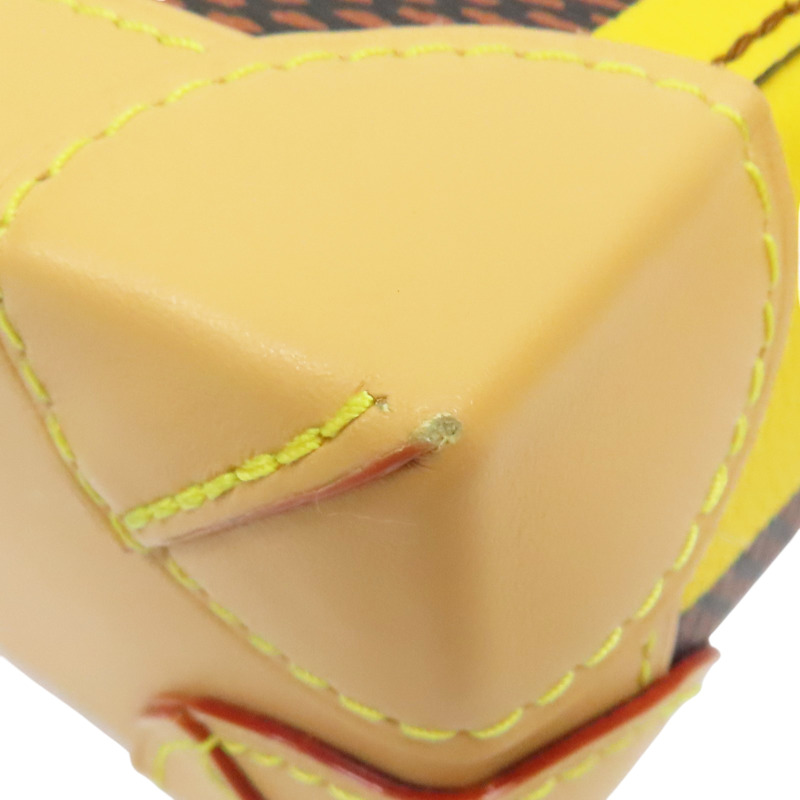 黃/棕色 棋盤格帆布 Pop Nano Steamer 肩背包【 LOUIS VUITTON LV 路易威登 】 N40536-10