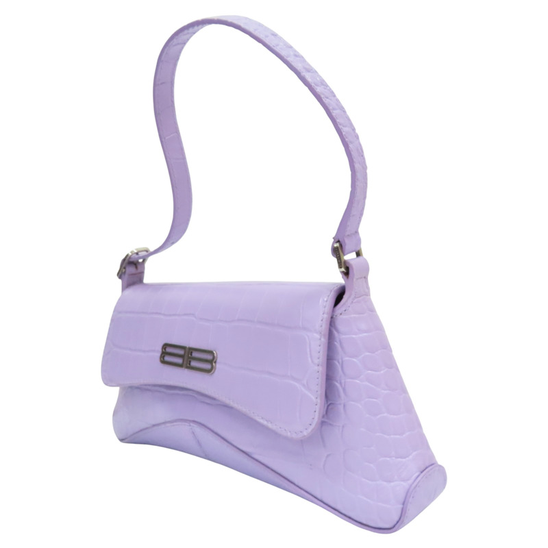 紫色  牛皮壓紋 兩用包【BALENCIAGA 巴黎世家】 695645-2