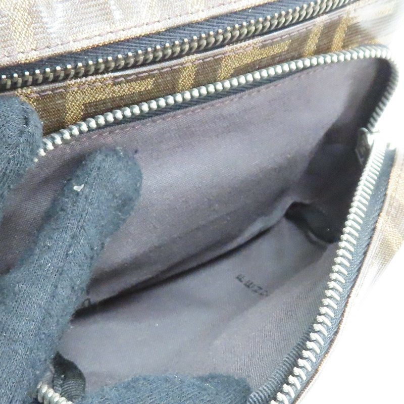 棕色 FF 帆布 Belt Bag 腰包【FENDI 芬迪】 7VA446-7