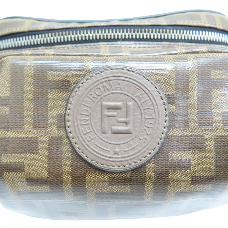 棕色 FF 帆布 Belt Bag 腰包【FENDI 芬迪】 7VA446-8
