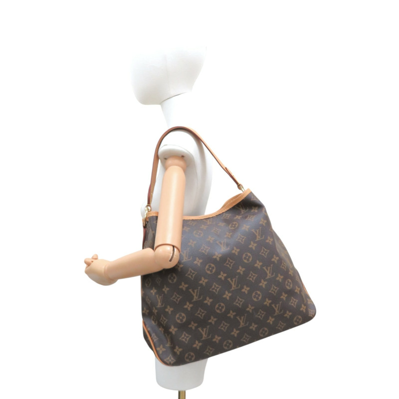 棕色 原花帆布 Delightful MM 肩背包【LOUIS VUITTON LV 路易威登】 M50156-10