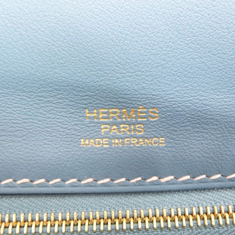 牛仔藍 Togo牛皮 24/24 29 兩用包 W刻 金釦【HERMES 愛馬仕】-7