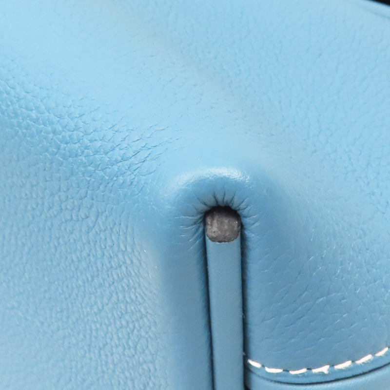 牛仔藍 Togo牛皮 24/24 29 兩用包 W刻 金釦【HERMES 愛馬仕】-12