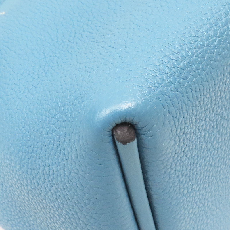 牛仔藍 Togo牛皮 24/24 29 兩用包 W刻 金釦【HERMES 愛馬仕】-13