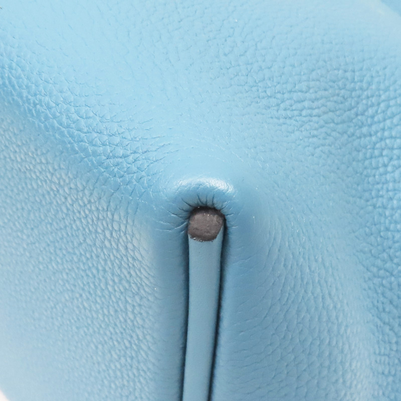 牛仔藍 Togo牛皮 24/24 29 兩用包 W刻 金釦【HERMES 愛馬仕】-14