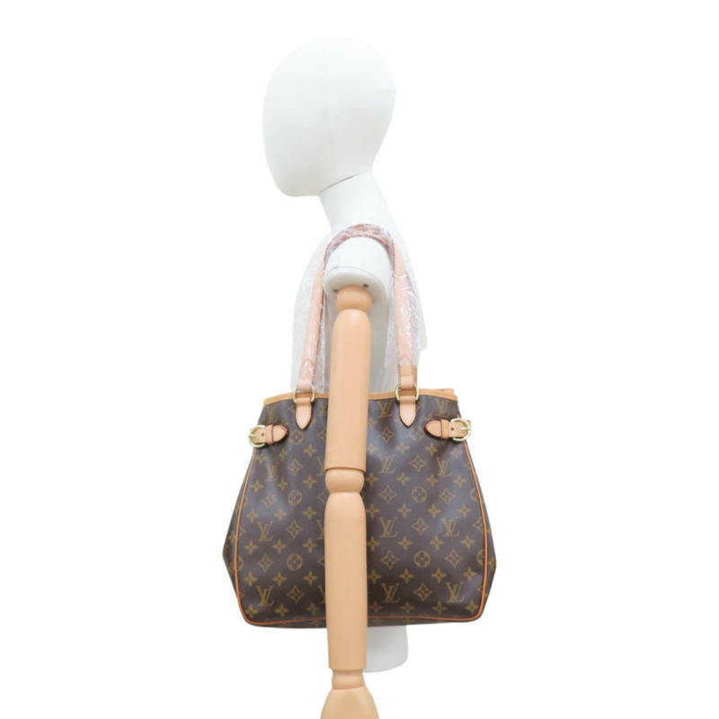 棕色 原花帆布 Batignolles 肩背包【LOUIS VUITTON LV 路易威登】 M51153-9