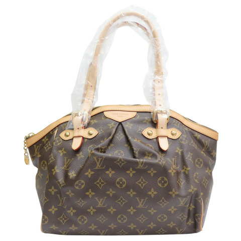 棕色 原花帆布 Tivoli GM 肩背包【LOUIS VUITTON LV 路易威登】 M40144