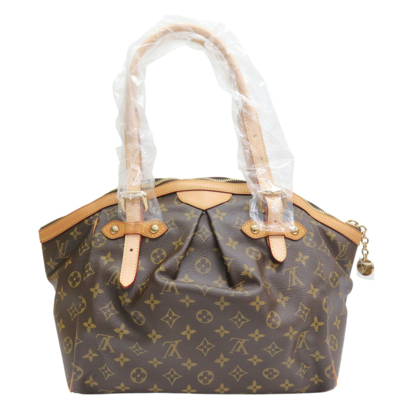 棕色 原花帆布 Tivoli GM 肩背包【LOUIS VUITTON LV 路易威登】 M40144-1