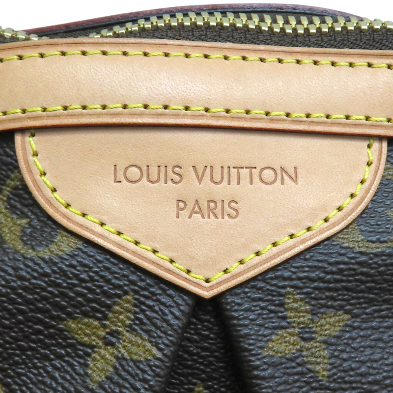 棕色 原花帆布 Tivoli GM 肩背包【LOUIS VUITTON LV 路易威登】 M40144-6