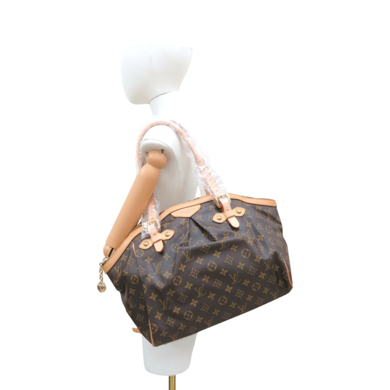 棕色 原花帆布 Tivoli GM 肩背包【LOUIS VUITTON LV 路易威登】 M40144-9