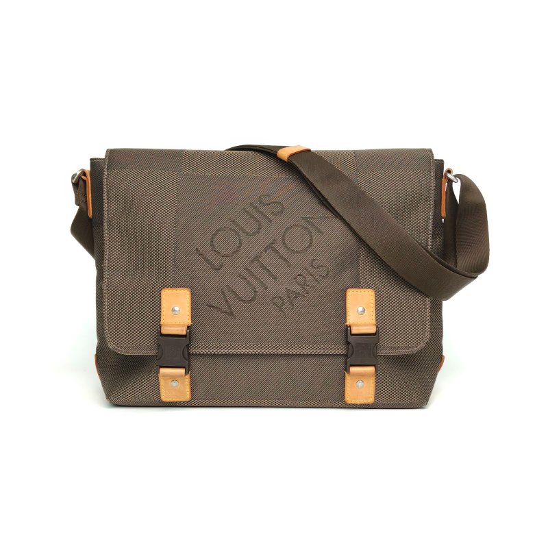 LOUIS VUITTON 拼色帆布2008DamierJeanLou郵差包肩背包-0