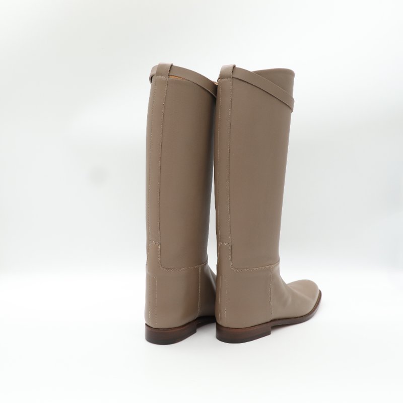 Hermès 愛馬仕 Jumping  Etoupe Box 大象灰 小牛皮 長靴-5