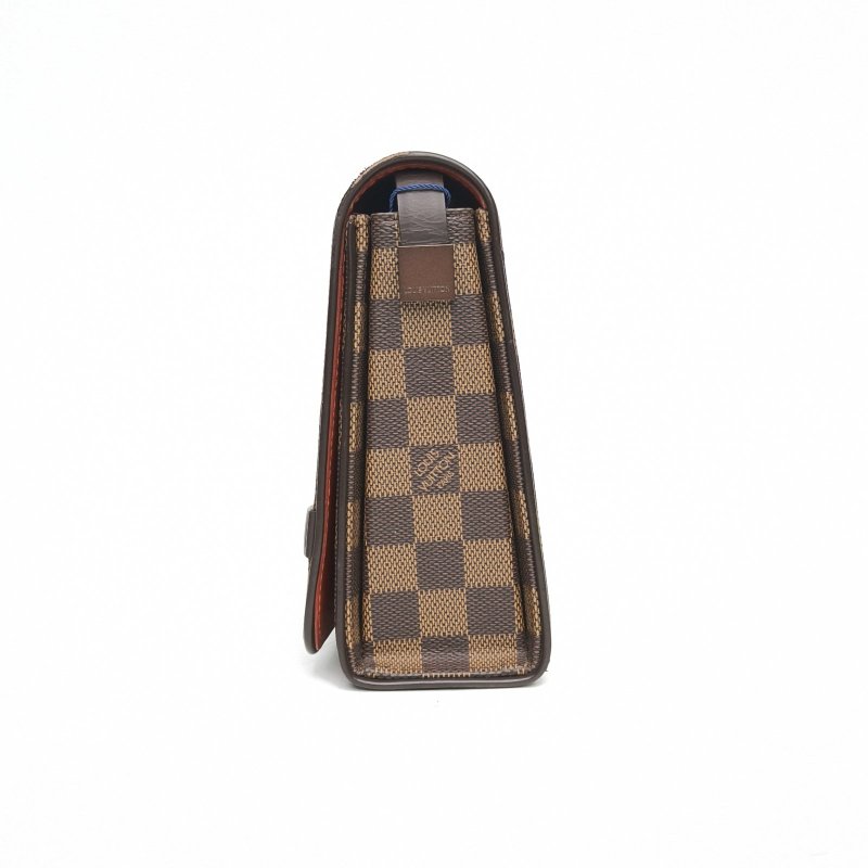 LOUIS VUITTON 棕色棋盤格PVC2002中古tribeca單肩包腋下包28肩背包-1