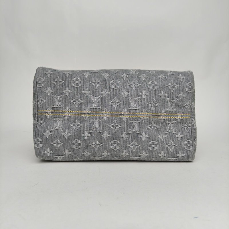 LOUIS VUITTON Sp30灰色牛仔布晶片肩背包-3