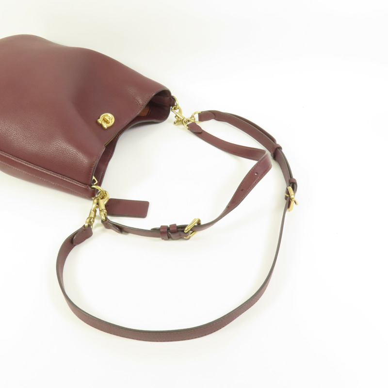 COACH 牛皮皮革Willow Bucket金扣手挽肩背兩用袋-4