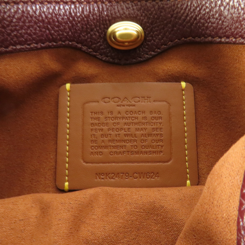 COACH 牛皮皮革Willow Bucket金扣手挽肩背兩用袋-6