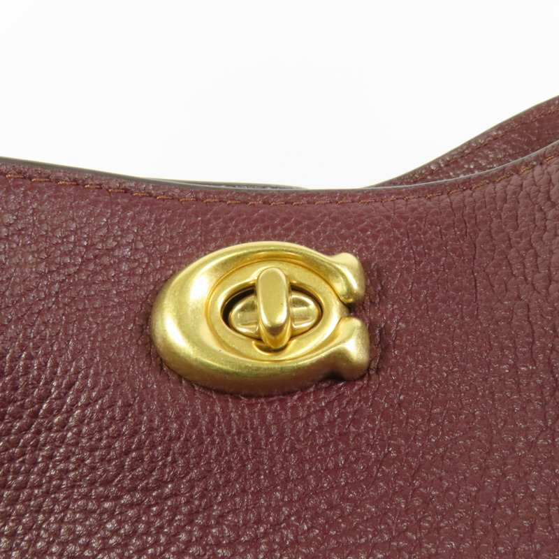 COACH 牛皮皮革Willow Bucket金扣手挽肩背兩用袋-9