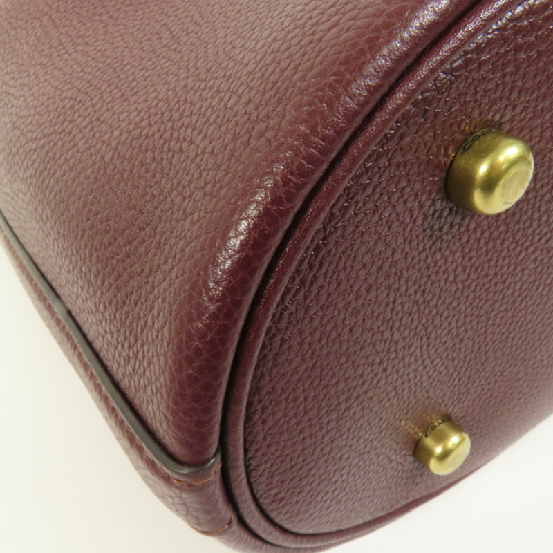 COACH 牛皮皮革Willow Bucket金扣手挽肩背兩用袋-14