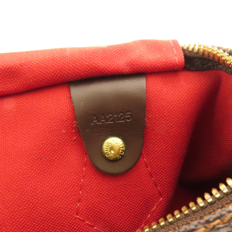 LOUIS VUITTON Damier Speedy Bandouliere 30金扣手挽肩背兩用袋-11