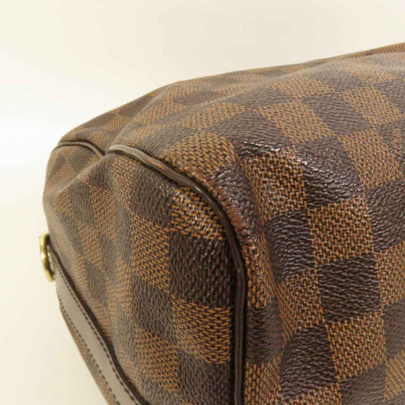 LOUIS VUITTON Damier Speedy Bandouliere 30金扣手挽肩背兩用袋-13