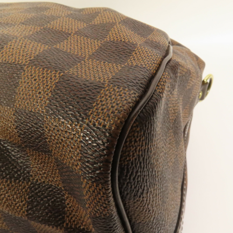 LOUIS VUITTON Damier Speedy Bandouliere 30金扣手挽肩背兩用袋-15