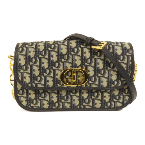 Dior 帆布Small 30 Montaigue Avenut Bag金扣肩背袋