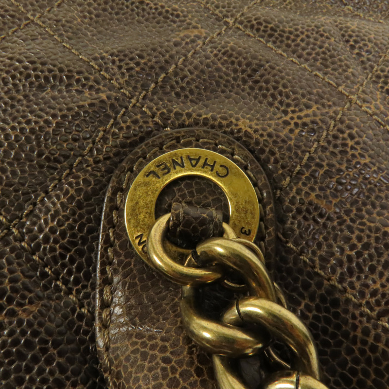 CHANEL 牛皮皮革Shoulder Bag金扣手挽肩背兩用袋-5