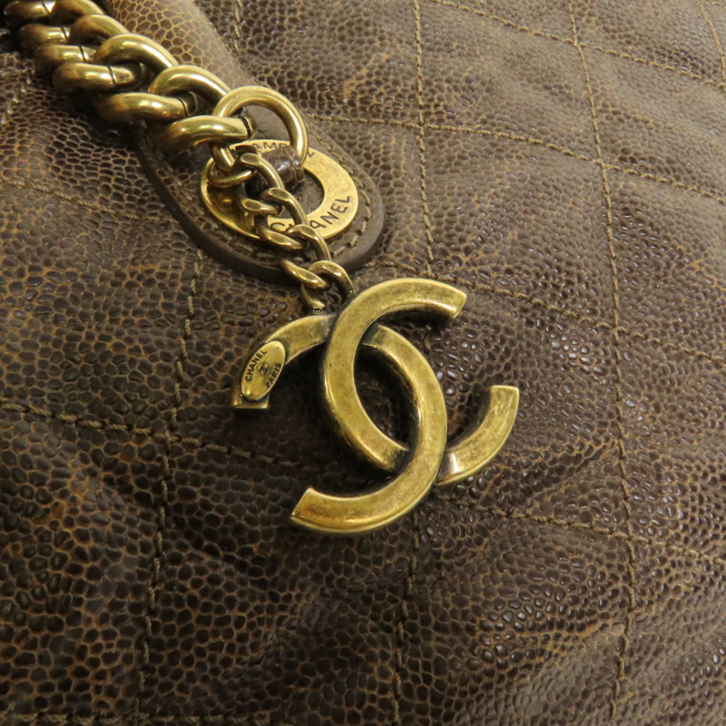 CHANEL 牛皮皮革Shoulder Bag金扣手挽肩背兩用袋-6