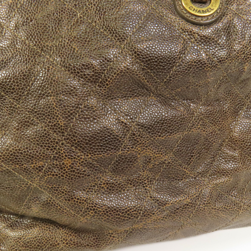 CHANEL 牛皮皮革Shoulder Bag金扣手挽肩背兩用袋-9