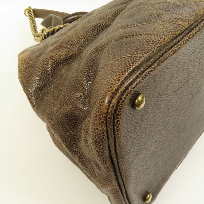 CHANEL 牛皮皮革Shoulder Bag金扣手挽肩背兩用袋-17