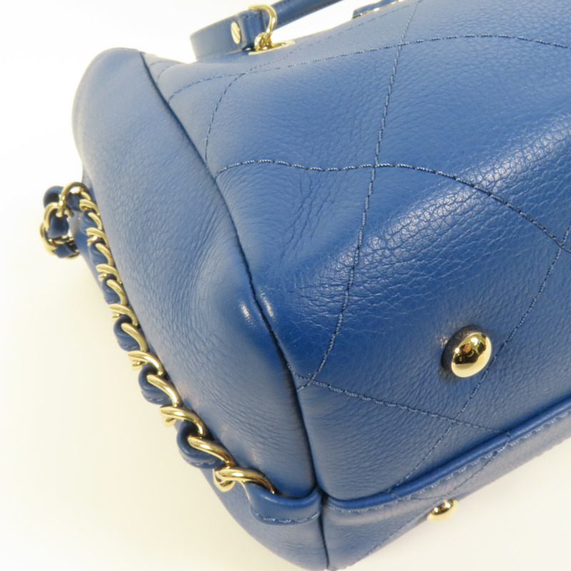 CHANEL 牛皮皮革Chain Shoulder金扣手挽肩背兩用袋-15