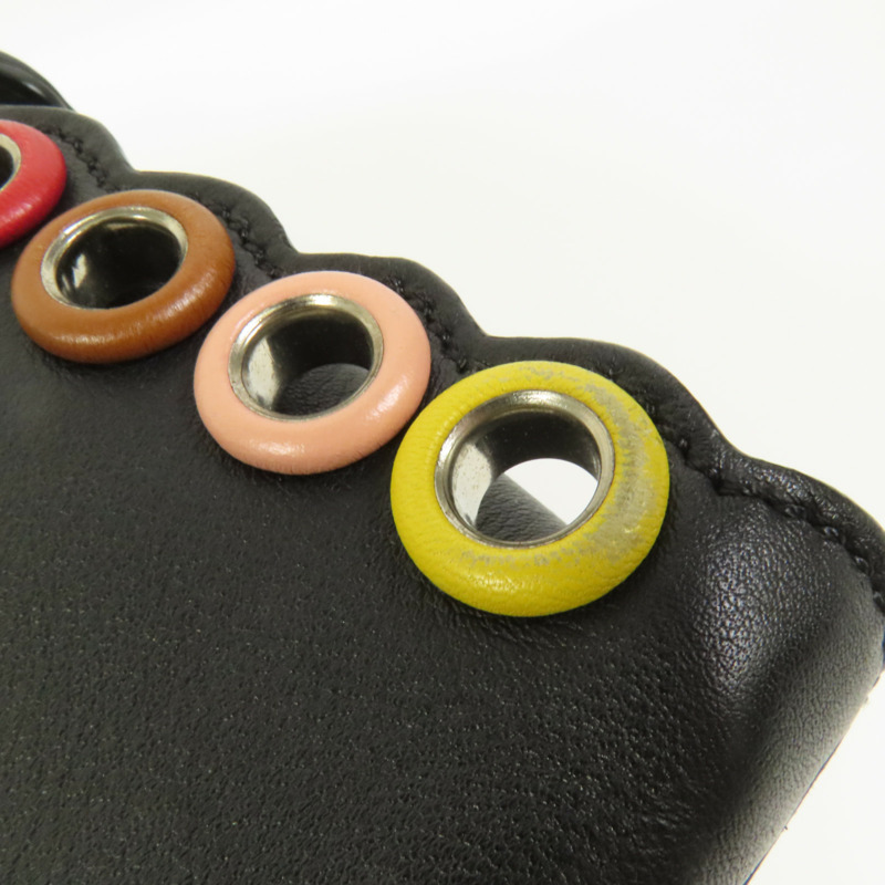 FENDI 牛皮皮革Mini Peekaboo銀扣手挽肩背兩用袋-8