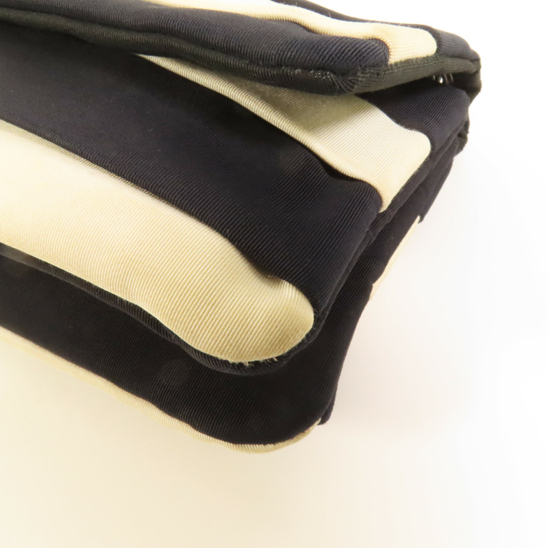 CHANEL 帆布Chain Shoulder銀扣鏈帶肩背袋-10