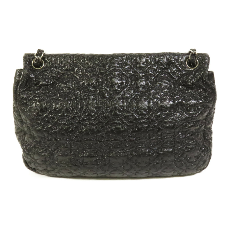 CHANEL 漆皮皮革Chain Shoulder銀扣肩背袋-1