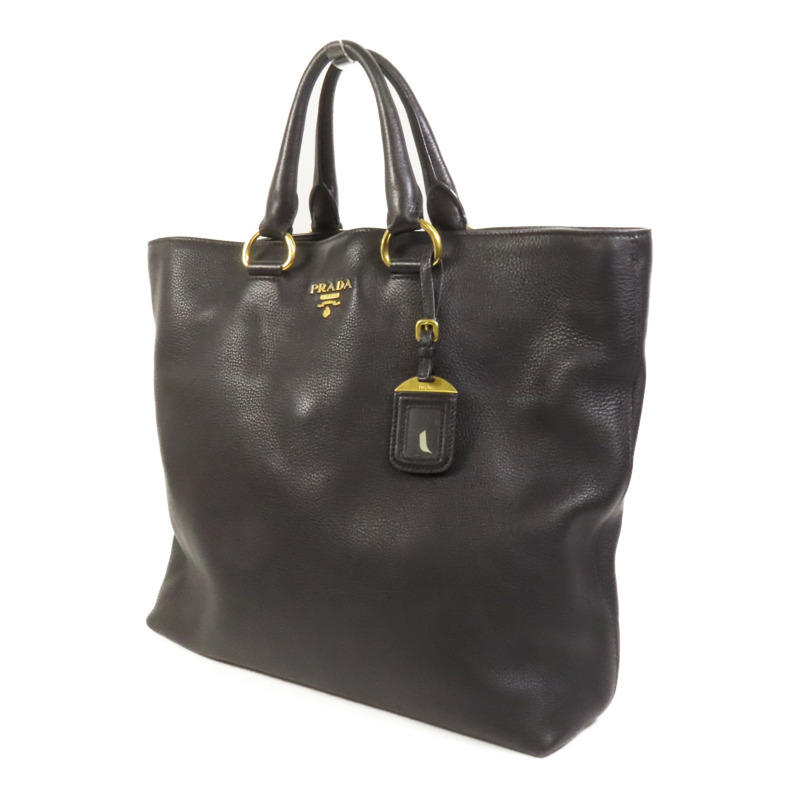 PRADA 牛皮皮革Shoulder Bag金扣手挽肩背兩用袋-2