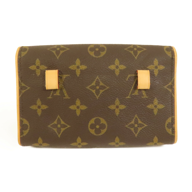 LOUIS VUITTON Monogram Pochette Florentine金扣腰包棕色-1