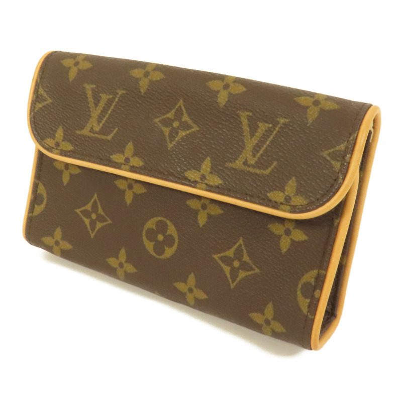 LOUIS VUITTON Monogram Pochette Florentine金扣腰包棕色-2