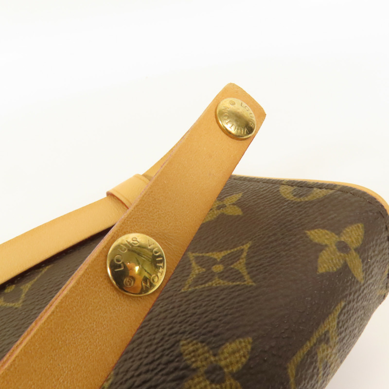LOUIS VUITTON Monogram Pochette Florentine金扣腰包棕色-5