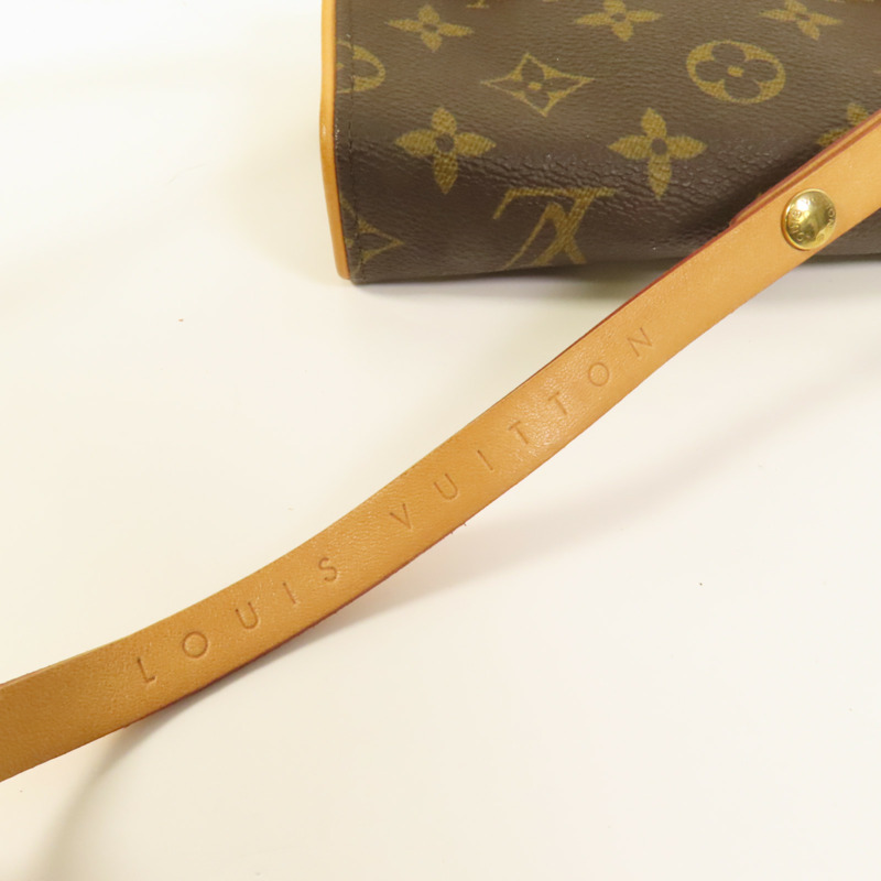 LOUIS VUITTON Monogram Pochette Florentine金扣腰包棕色-6