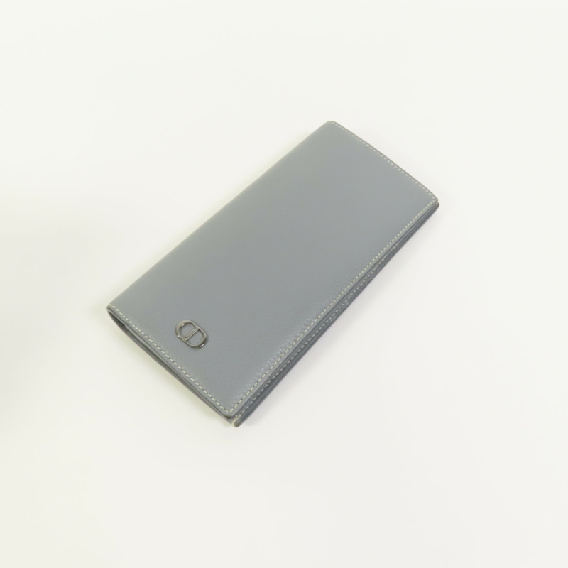 Dior 牛皮皮革Long Wallet銀扣長錢包-3