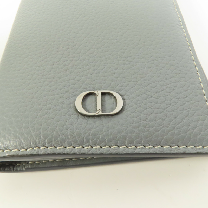 Dior 牛皮皮革Long Wallet銀扣長錢包-6