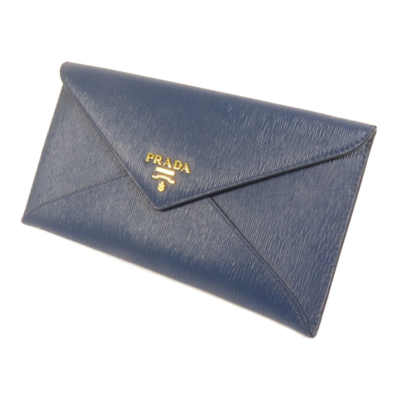 PRADA 牛皮皮革Envelope Clutch Bag金扣手拿包-2
