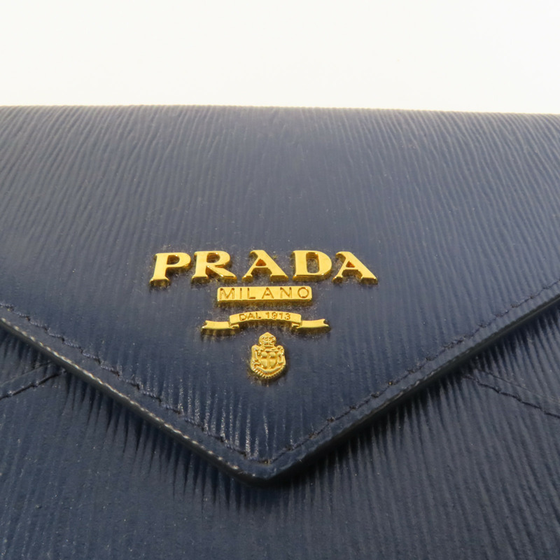 PRADA 牛皮皮革Envelope Clutch Bag金扣手拿包-5