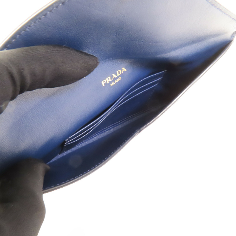 PRADA 牛皮皮革Envelope Clutch Bag金扣手拿包-7