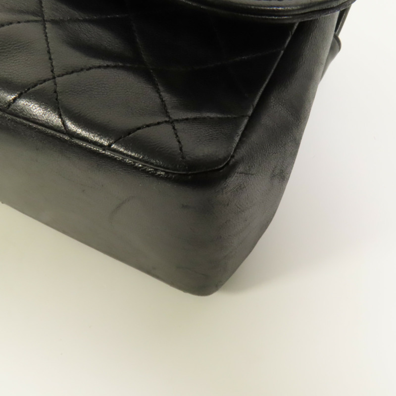 CHANEL 羊皮皮革Vintage Chain Shoulder金扣肩背袋-14