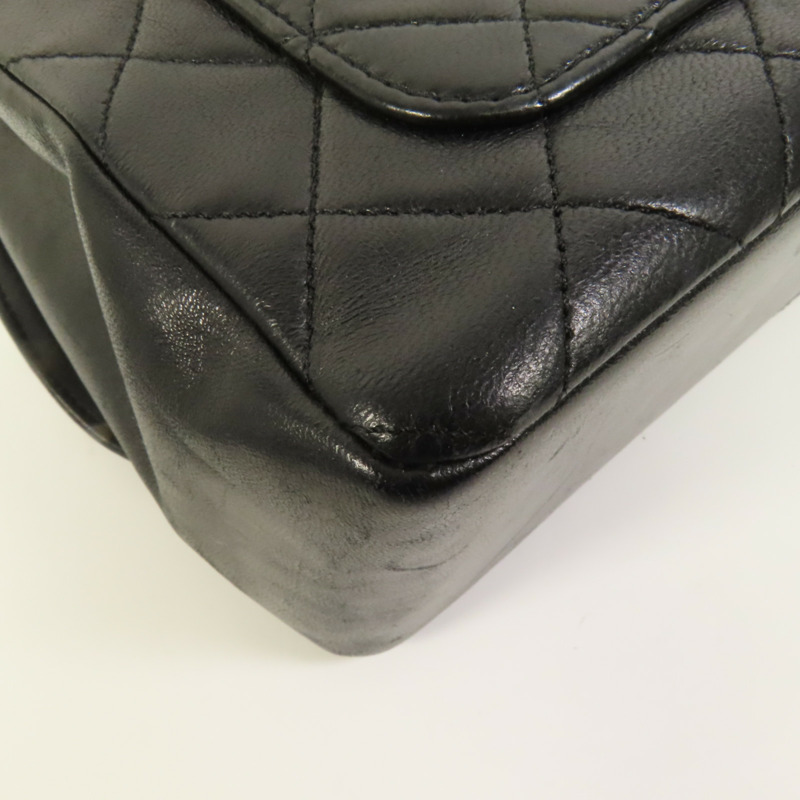 CHANEL 羊皮皮革Vintage Chain Shoulder金扣肩背袋-15