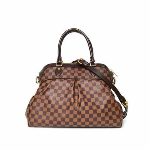 LOUIS VUITTON Trevi葫蘆包大號39棕色棋盤格PVC金扣2011肩背包